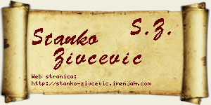 Stanko Živčević vizit kartica